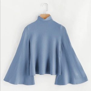 💎 Mock Neck Flare Sleeve Sweater 💎